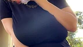 alt milf nextdoor says, i'm smoking outback with my big tits