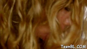 Spicy gal seduces hunk with naughty fellatio versus rough fucking