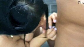 damn, mature latina devours her stepson's tasty cock in pantyhose!