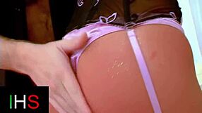 very beautiful brunette milf got pounded with cum in mouth