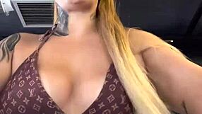 African Tanned Babe with Small Waist Trains at Gym in Thong Bikini, Wet Pussy Dripping