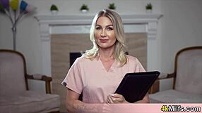 Andi Avalon, Milf Nurse, Masters Handjob for Quick Sample!