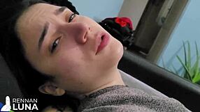 Novinha Safada Provokes with Tight Bucetinha for Hard Pounding