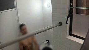 Spying on Spanish teacher fucking lover in bathroom