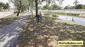 Petite Blondie Teen 18+ Seduced Near Lake By Muscular Bald Dude - Joey White, Jmac