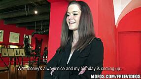 natural czech brunette gets fucked in public lingerie