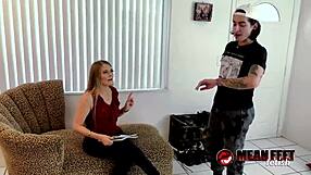 Why does Stepmom Kitty Quinn spank her horny stepson so hard?