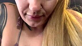 African Tanned Babe with Small Waist Trains at Gym in Thong Bikini, Wet Pussy Dripping