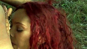 Natasha and Marsha, anal babes, double fucked in Brazilian woods. Gaping holes in nature