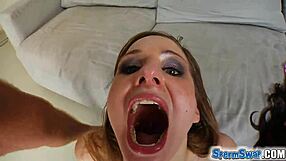 Hey, watch these cuties swap cum in a hardcore orgy!