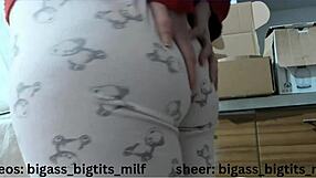 Why does this milf masturbate in pajamas showing camel toe?