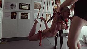 rebel rhyder sucks cock and eats ass in bondage threesome!