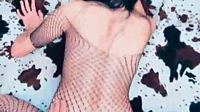 Her legs shook as she obeyed, chest high in lingerie for me