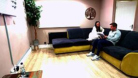 cuckold husband watches brunette kiss black man in interracial dream