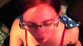 yo, busty wife gives a mature blowjob with big tits