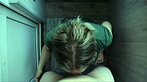 Slutty housewife gives pov blowjob