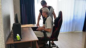 Cute Boy Loses Virginity To Huge Cock, Stepfather Makes Me Squirt