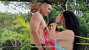 Two Naughty Milfs Get Fucked Doggystyle and Cowgirl by Stripper Lizi Love