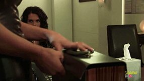 Two busty MILFs, did you rob him just to fuck on the desk?