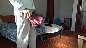 Caught Sissy Stepson Masturbating On Slutty Clothes