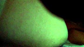 Angie, blindfolded and bound, cums on my cock while fantasizing about her old friend