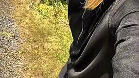 Asian ladyboy Lexi Faith in summer vlog with stockings and outdoor crossdressing