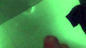 A guy jerks off in the bathroom during a casual day