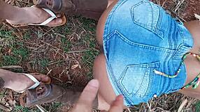 feeling the intense pleasure as she gets fucked in the sugarcane field