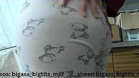 Why does this milf masturbate in pajamas showing camel toe?