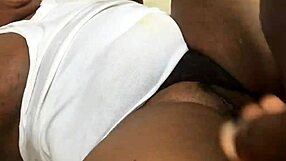 Chubby woman shows off outside to neighbor