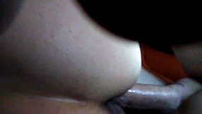 Angie, blindfolded and bound, cums on my cock while fantasizing about her old friend