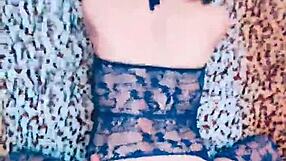 Her legs shook as she obeyed, chest high in lingerie for me