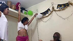 i loved our real homemade lesbian threesome for new year