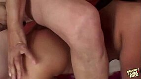 Nasty slut Jasmine takes incredible double penetration from two hung studs
