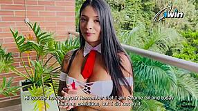 Raw latina whore plays with her big ass in dirty talk.