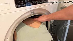 Can Stepson Resist Fucking Stepmom Stuck in the Washing Machine?