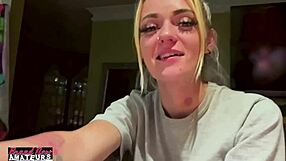 Hey, watch this petite mature blonde rub her nipples and finger her shaved pussy deeply!