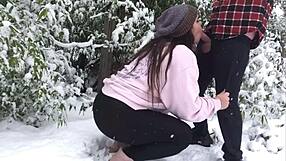 i bent over for my old man in the snow, he fucked me hard