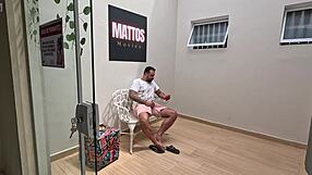 She Cleans House In Tight Clothes And Gets Cum In Mouth!