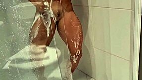 neighbor surprises latina in bath with flashing clit and big cock anal fitness session.