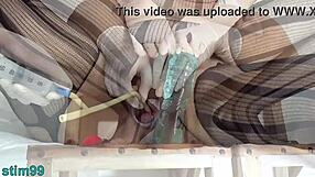 asian wife demonstrates extreme cervix stretching with bottles in homemade video