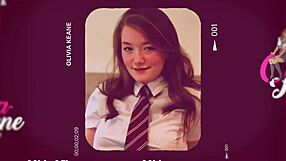 Naughty college student in uniform blows her teacher in homemade video