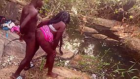Perfect Boobs Village Girl Relaxed In The Stream