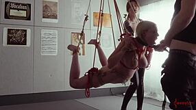 rebel rhyder sucks cock and eats ass in bondage threesome!