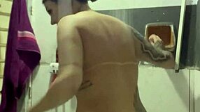 Big tits and wet pussy spreading while video calling neighbor