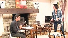 A big cock guy double penetrates an amateur milf with monster assfucking