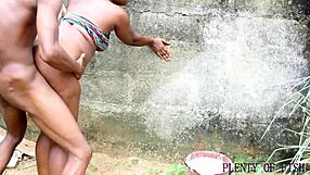 hot latina hotie gets bent over for rough outdoor fuck