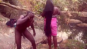I can’t believe how perfect her boobs are, village girl nailed by the stream
