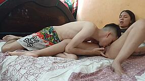 I masturbate my Latina stepsister's pussy in her room