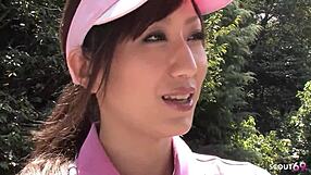 Skinny Japanese Teen 18+ Risks Public Blowjob To Older Guy